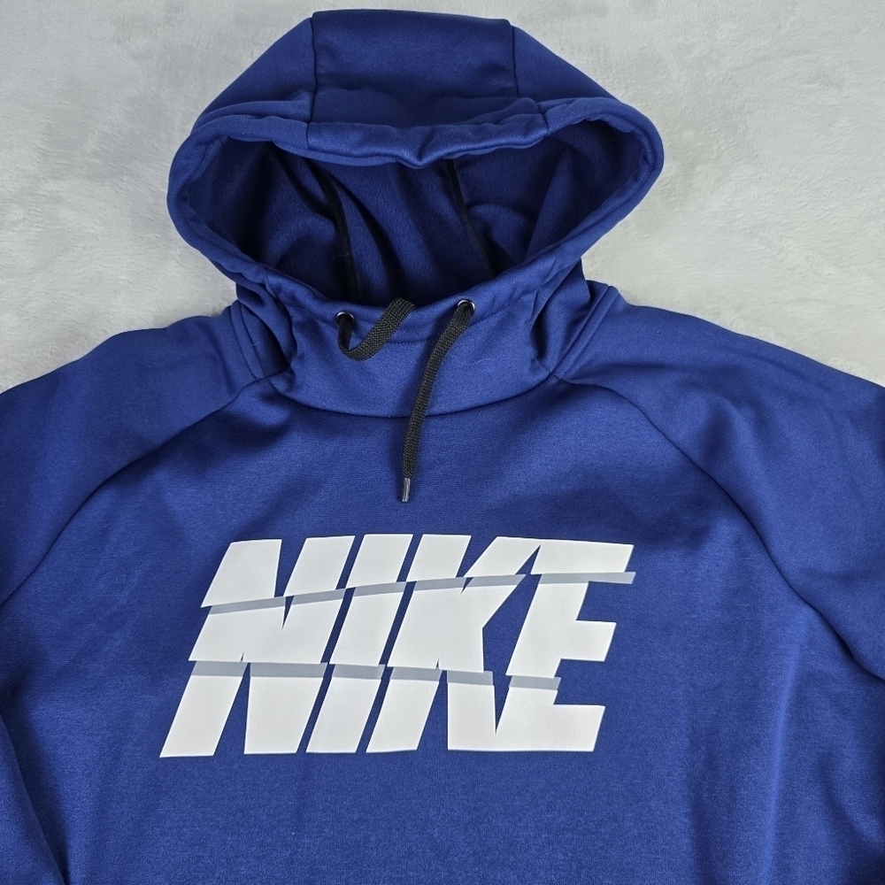 Nike Dri Fit Fitness Hoodie Men's 3XL Blue Pullover Drawstring Casual - Picture 3 of 8